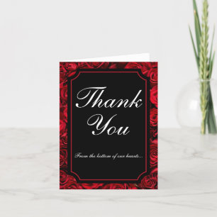 Gothic Rose Folded Thank You Card