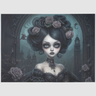 Gothic Rose Maiden Dark Halloween Vampire Doll Tissue Paper