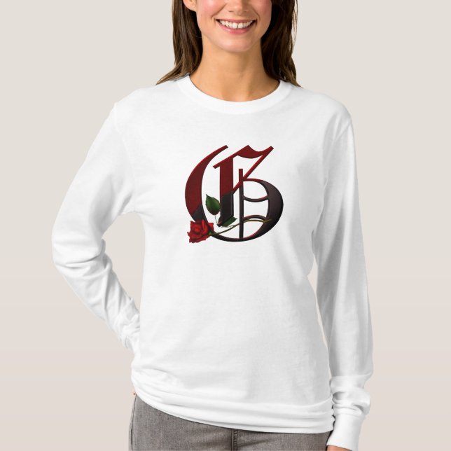 Gothic Rose Monogram G T-Shirt (Front)