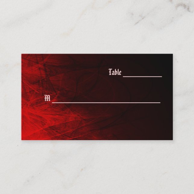 Gothic Rose Place Cards Business Card (Front)