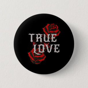Gothic Rose Punk Love Valentine Student Rock Music Button