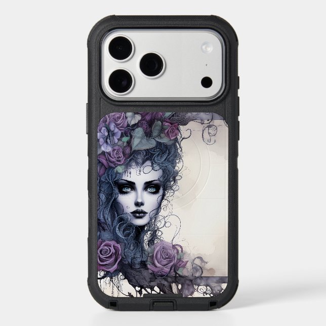 Gothic Rose Queen Phone Case – Dark Floral Gothic  (Back)
