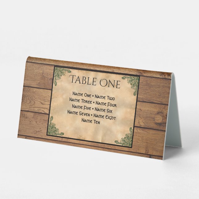 Gothic Rose Red and Black Table Number Tent (Front)