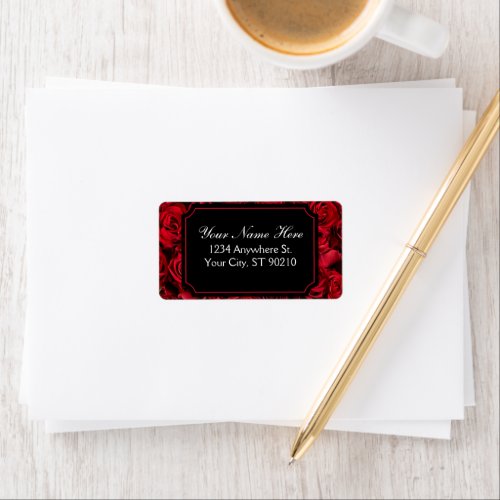 Gothic Rose Return Address Labels