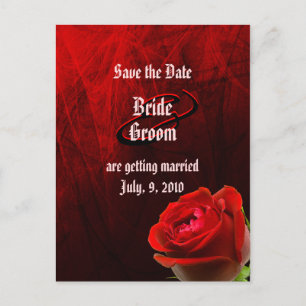 Gothic Rose Save the Date Postcard