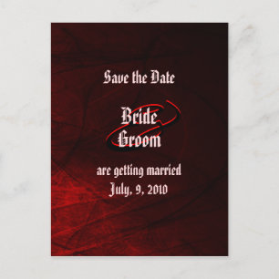 Gothic Rose Save the Date Postcard