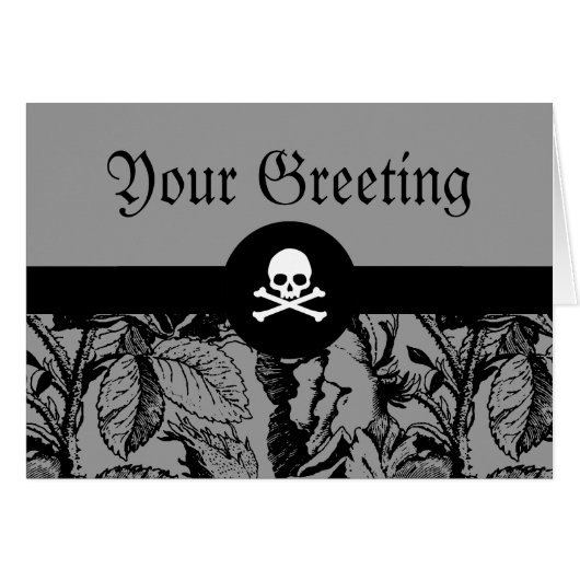 Gothic Rose & Skull Cards (Front Horizontal)