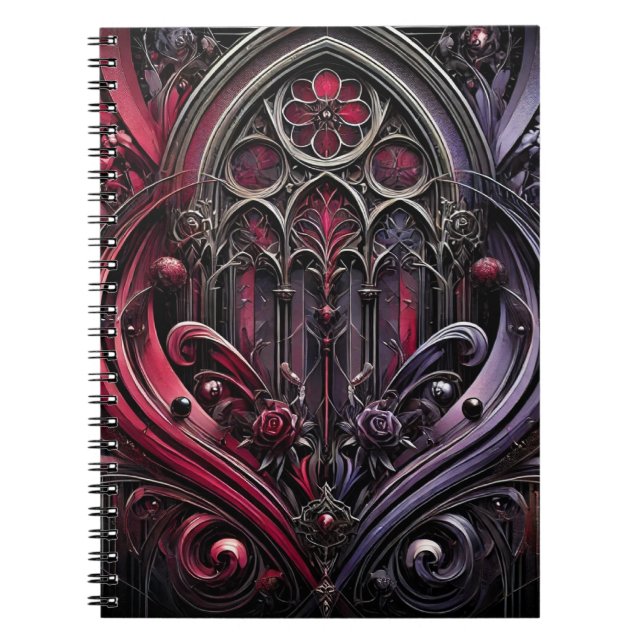 Gothic Rose Spiral Notebook (Front)