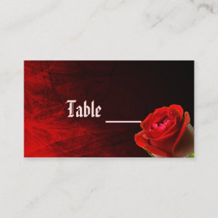 Gothic Rose Table Card
