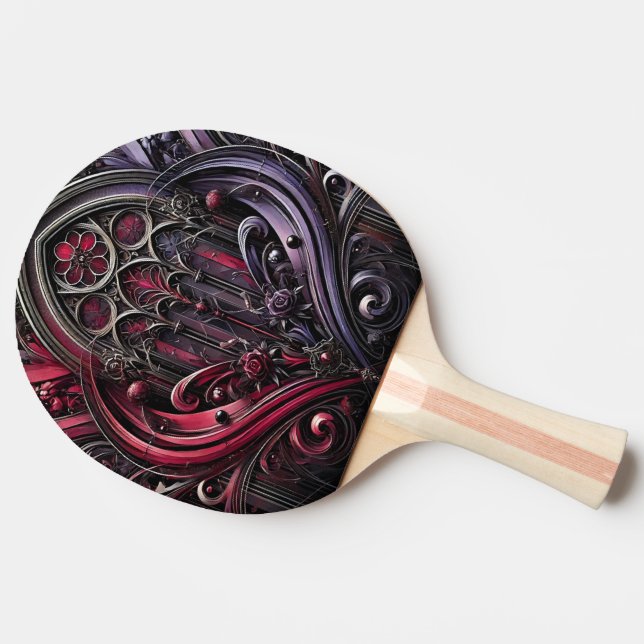 Gothic Rose Table Tennis Paddle - Ping Pong Paddle (Side)
