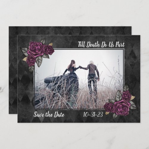 Gothic Rose Till Death Do Us Part Save the Date