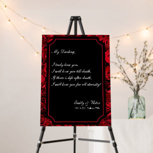 Gothic Rose True Love Quote Wedding Poster
