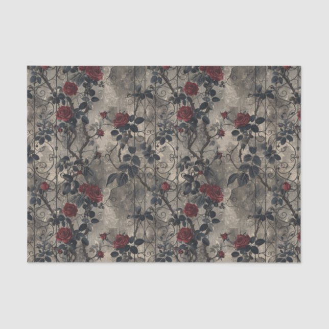 Gothic Rose Vine Tissue Paper (Front)