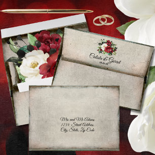 Gothic Rose Wedding Envelope