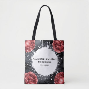Gothic Rose Wedding Frame Bridesmaids Favor Tote Bag