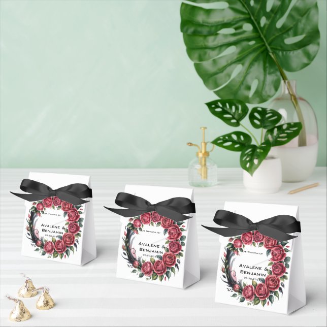 Gothic Rose Wedding Frame Wedding Favor Boxes (Multiple)