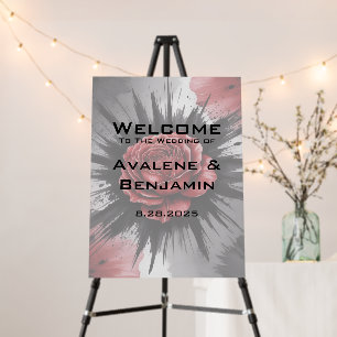 Gothic Rose Wedding Frame Welcome Sign