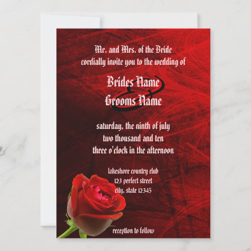 Gothic Rose Invitation