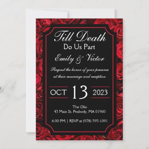Gothic Rose Wedding Invitation