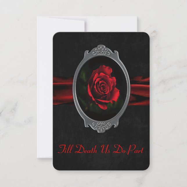Gothic Rose Wedding Invitation (Front)