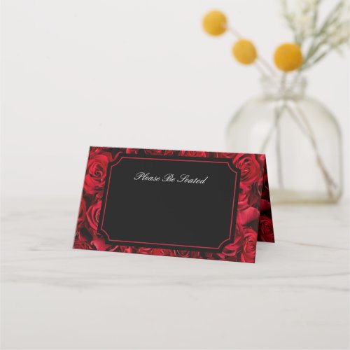 Gothic Rose Wedding Place Cards