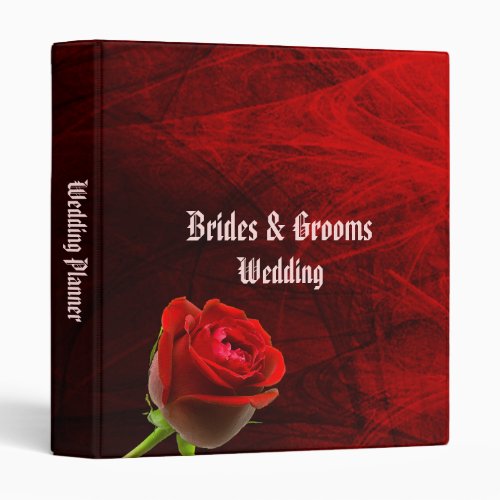 Gothic Rose Wedding Planner Binder