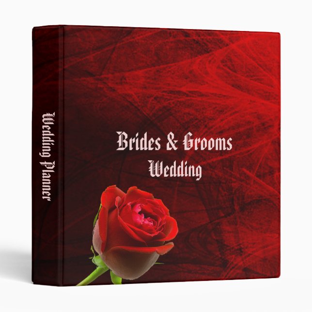 Gothic Rose Wedding Planner Binder (Front/Spine)
