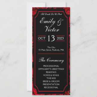 Gothic Rose Wedding Program
