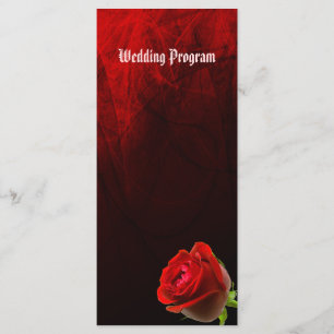 Gothic Rose Wedding Program Card