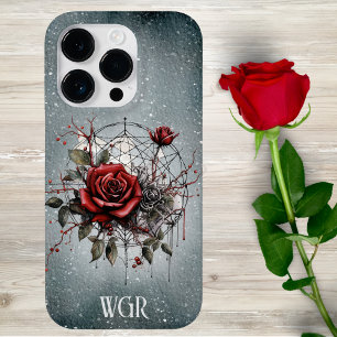 Gothic Rose Wreath Monogram Case-Mate iPhone 14 Pro Case