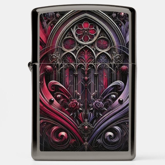 Gothic Rose Zippo Lighter (Front)