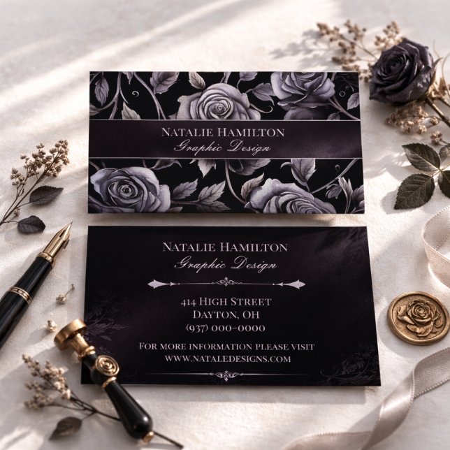 Gothic Roses Business Card (Creator Uploaded)