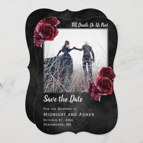 Gothic Roses Dark Save the Date