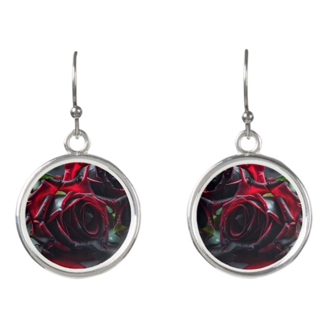 Gothic Roses Earrings (Front)