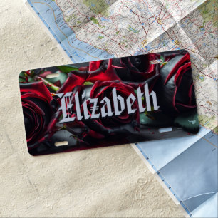 Gothic Roses License Plate