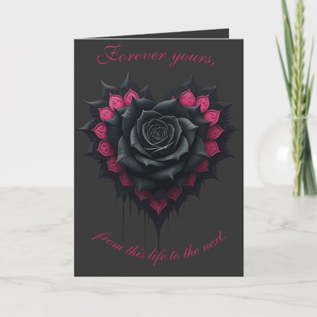 Gothic Roses Melancholic Elegance  Card (Front)