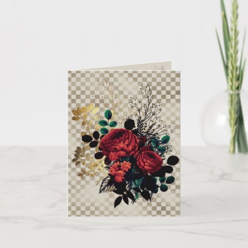 Gothic Roses Note Card