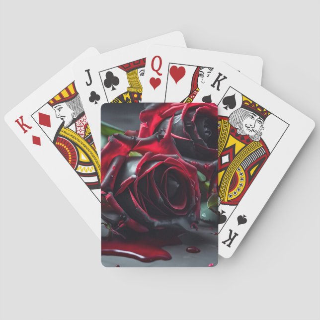 Gothic Roses Poker Cards (Back)