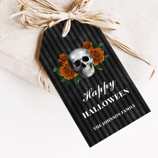 Gothic Roses & Skull Happy Halloween
