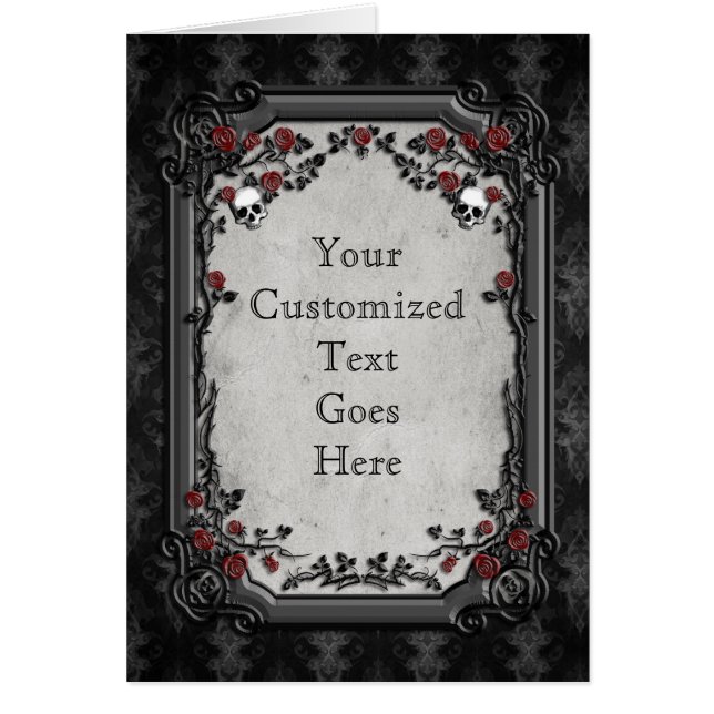 Gothic Roses & Skulls Cards (Front)