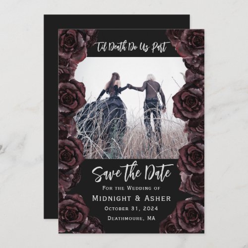 Gothic Roses Til Death Do Us Part Save the Date