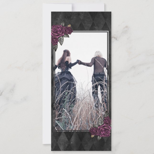 Gothic Roses Till Death Do Us Part Save the Date (Front)