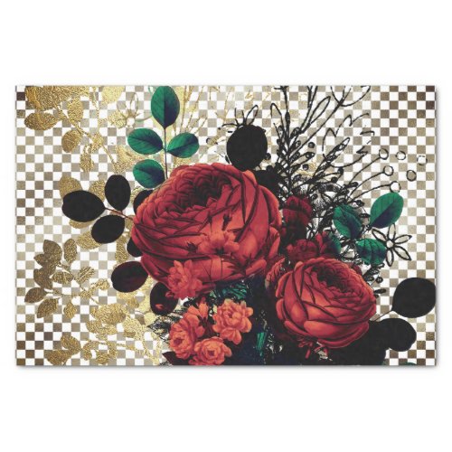 Gothic Roses Tissue Paper