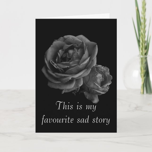 Gothic Roses Valentine Holiday Card (Front)