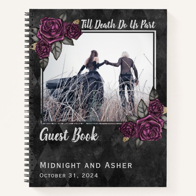 Gothic Roses Wedding Guest Book (Front)