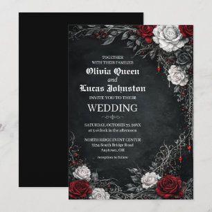 Gothic Roses Wedding Invitation