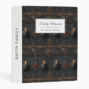 Gothic Ruby Candle Tapestry Mini Binder