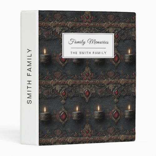 Gothic Ruby Candle Tapestry Mini Binder