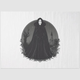 Gothic Salem Witch at Midnight Tissue Paper