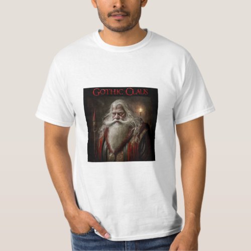 Gothic Santa Claus Mens Value  T_Shirt